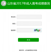 2017年山东省成人高考成绩查询入口