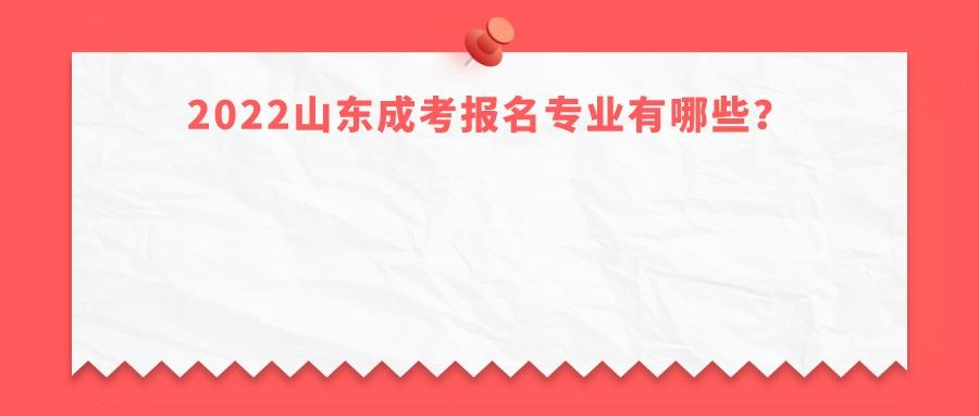 2022山东成考报名专业有哪些？(图1)