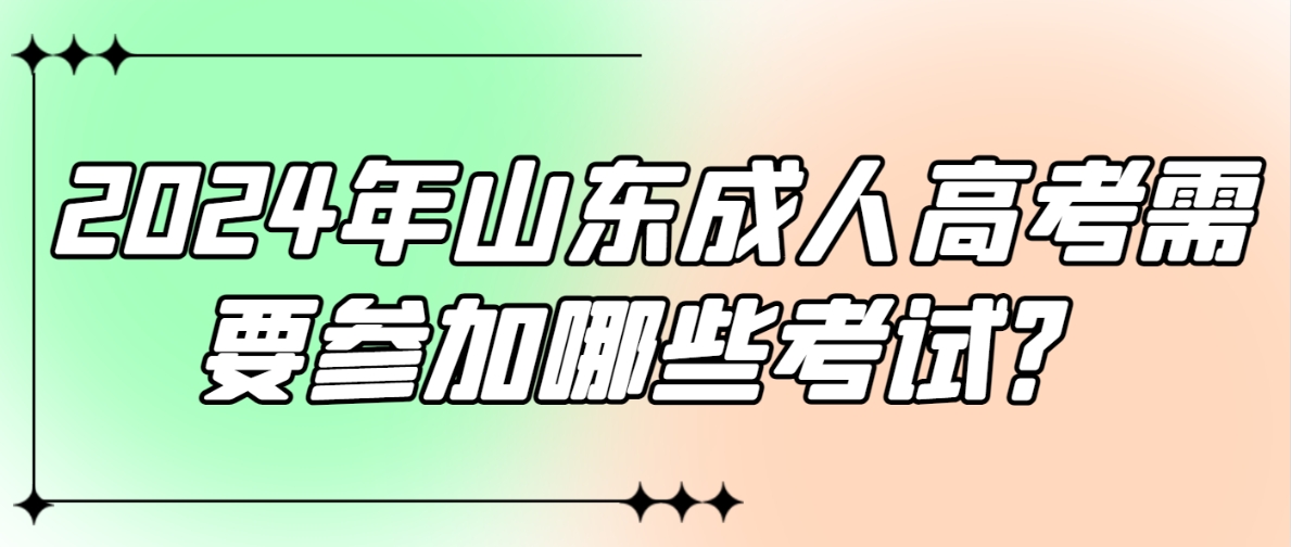 2024年山东成人高考需要参加哪些考试？