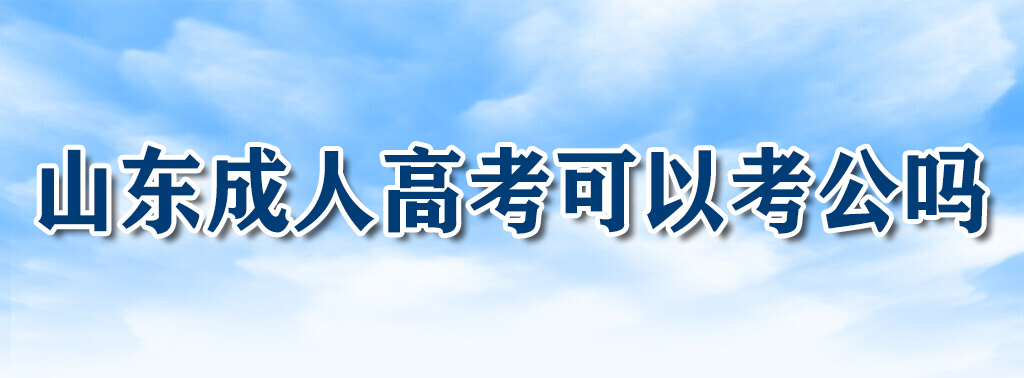 山东成人高考可以考公吗？